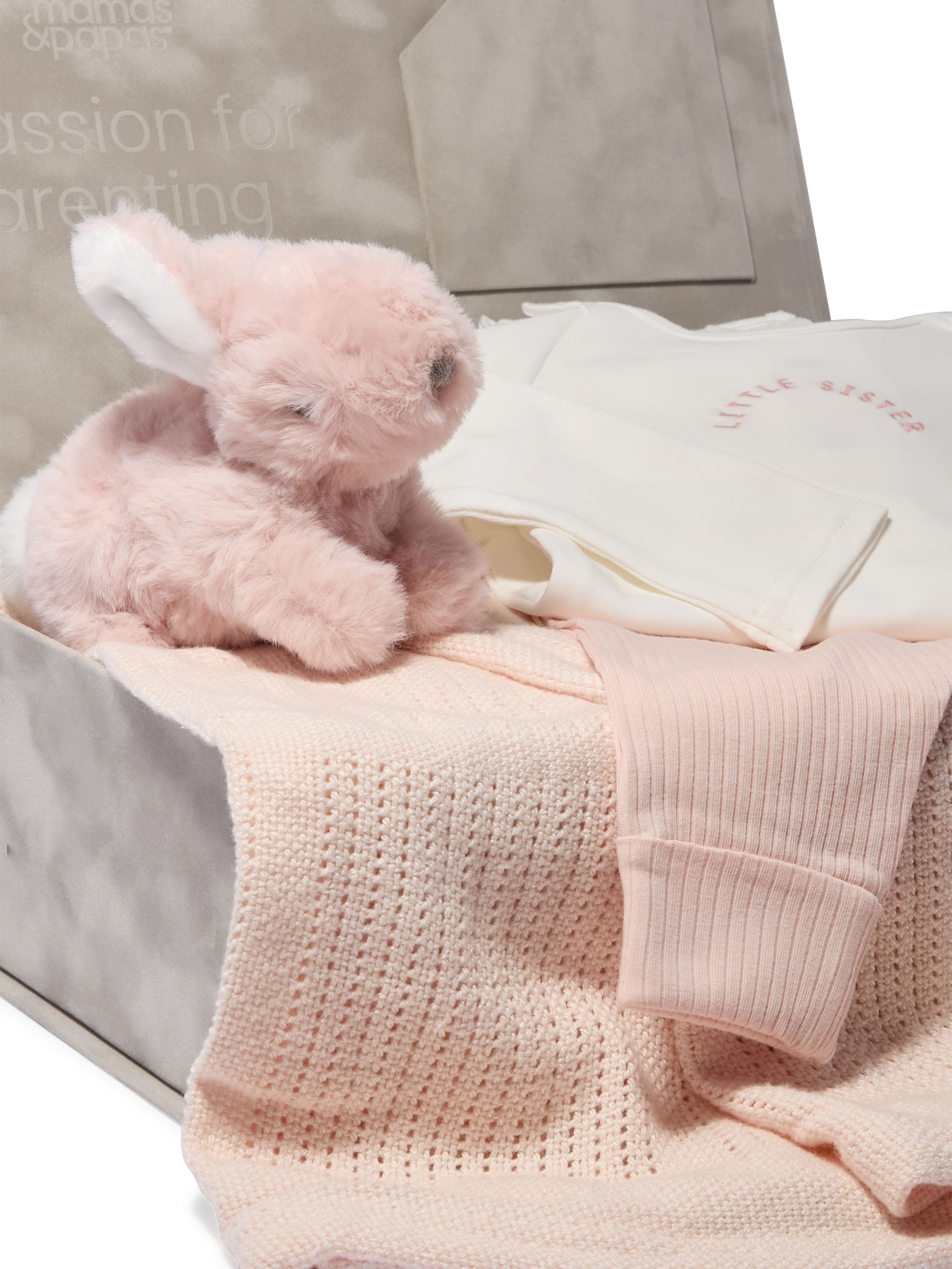 Little Sister Baby Gift Set with Pink Blanket & Bunny image number 2